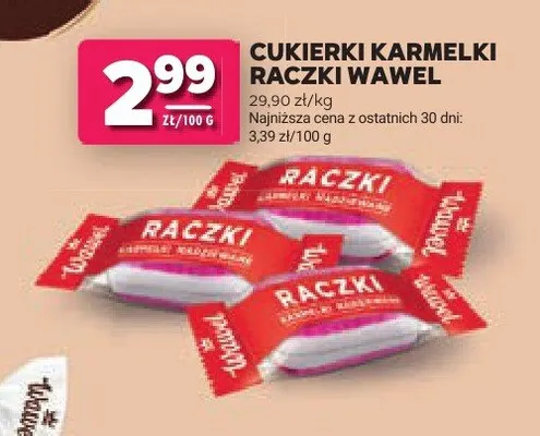 Cukierki karmelki Raczki Wawel promocja w Stokrotka