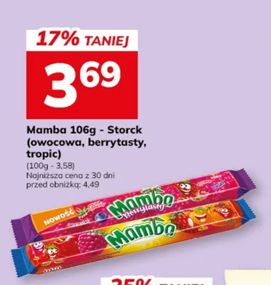 Guma rozpuszczalna Mamba berrytasty promocja w Hitpol