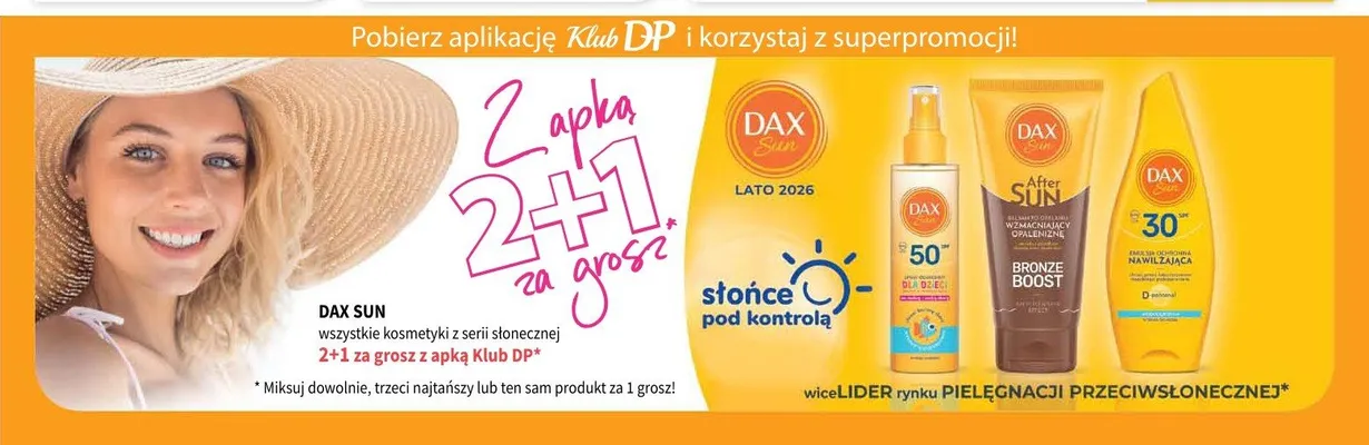 Kosmetyki do opalania Dax Sun promocja w Drogerie Polskie