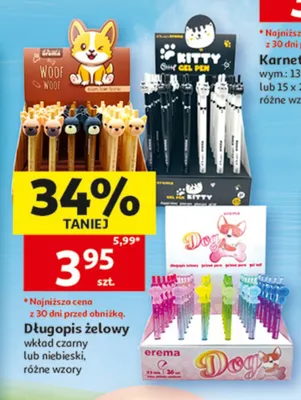 Długopis żelowy wkład czarny promocja w Auchan