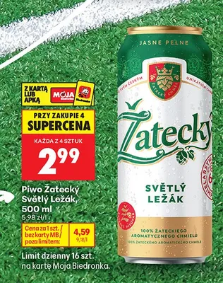 Piwo Žatecký Světlý Ležák promocja w Biedronka