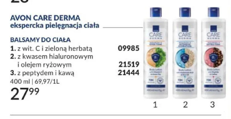 Balsam do ciała Avon Care Derma z wit. C i zieloną herbatą promocja w AVON