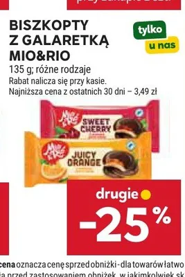 Biszkopty z galaretką Mio&Rio promocja w Stokrotka