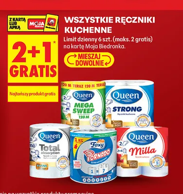 Ręcznik kuchenny Queen Total absorption promocja w Biedronka