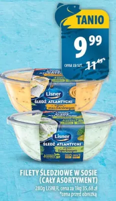 Filety śledziowe w sosie śmietanowym ze szparagami Lisner smak sezonu promocja w Arhelan