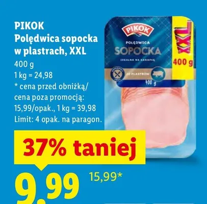 Polędwica sopocka w plastrach promocja w Lidl