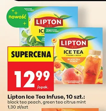 Herbata Ice Tea Infuse black tea peach promocja w Biedronka