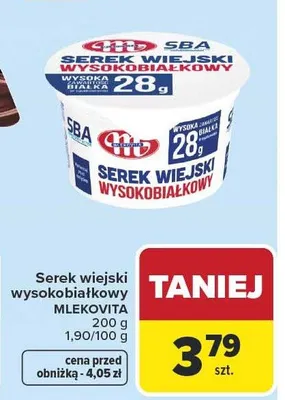 Serek wiejski wysokobiałkowy promocja w Carrefour