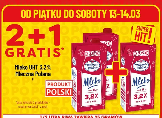 Mleko UHT 3,2% promocja w POLOmarket