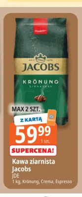 Kawa ziarnista Jacobs Krönung promocja w Leclerc