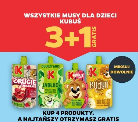 Musy dla dzieci różne smaki promocja w Netto
