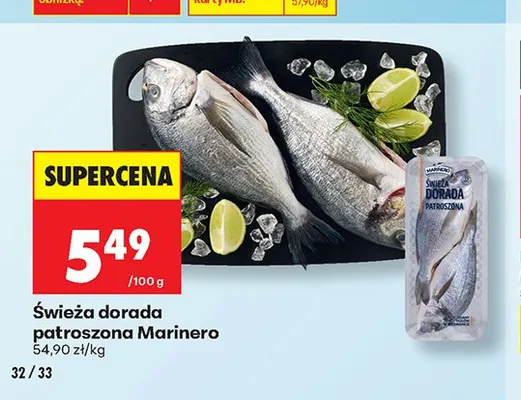 Świeża dorada patroszona Marinero promocja w Biedronka