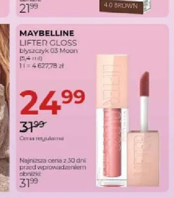 Błyszczyk Maybelline Lifter Gloss promocja w Drogerie Jawa