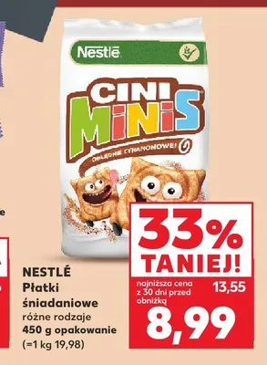 Płatki śniadaniowe Nestlé Cini Minis promocja w Kaufland
