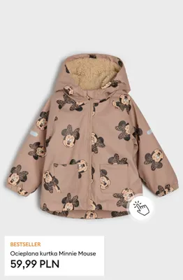 Ocieplana kurtka Minnie Mouse promocja w Sinsay