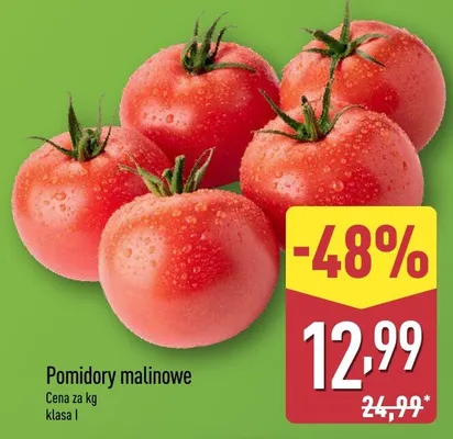 Pomidory malinowe promocja w Aldi