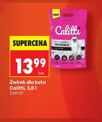 Żwirek dla kota Calitti promocja w Biedronka