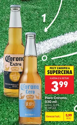 Piwo bezalkoholowe Corona Cero promocja w Biedronka