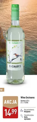 Wino białe wytrawne Encinares promocja w Aldi