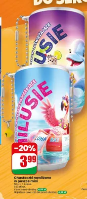 Chusteczki nawilżane w puszce mini Lusie promocja w Dino
