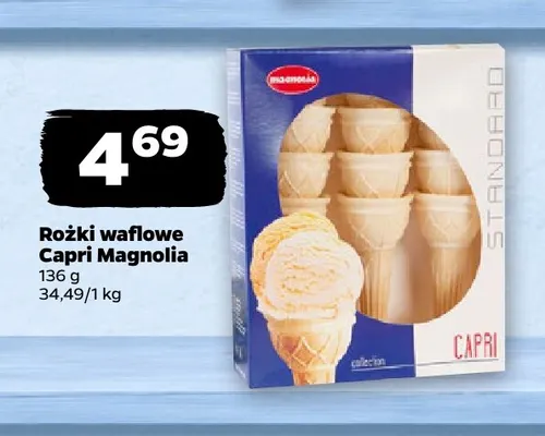 Rożki waflowe Capri Magnolia promocja w Netto