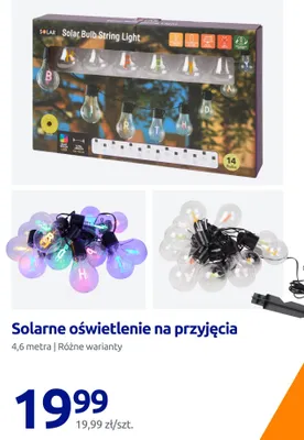 Solarne oświetlenie na przyjęcia Solar 4,6 m promocja w Action