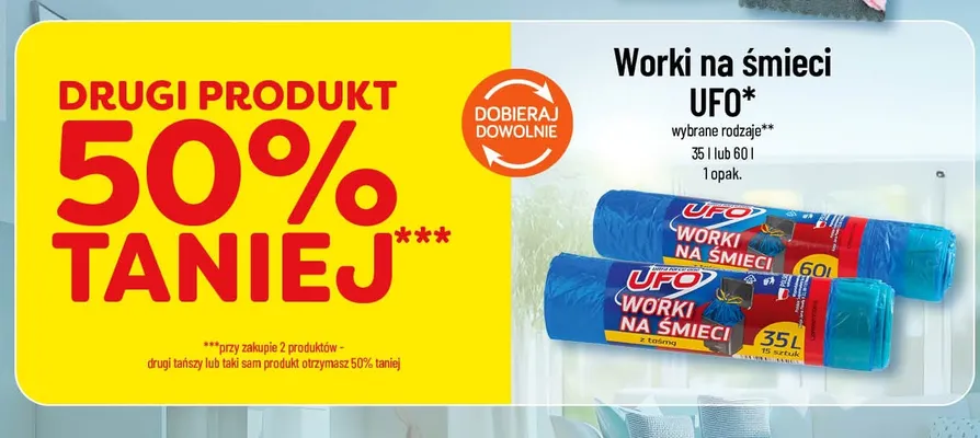 Worki na śmieci z taśmą UFO 35 l promocja w POLOmarket