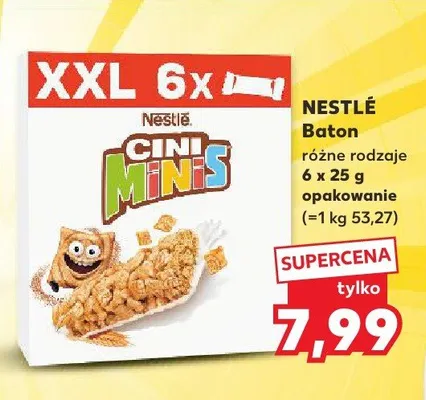 Baton zbożowy Nestlé Cini Minis promocja w Kaufland