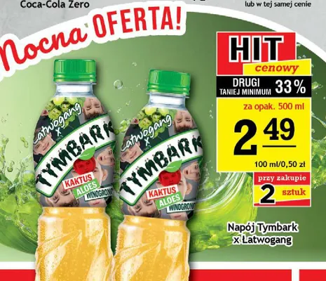 Napój Tymbark x Łatwogang Kaktus Aloes Winogrono promocja w Gram Market