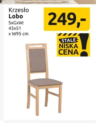 Krzesło Lobo SxGxW: 43x51xW95cm promocja w Black Red White