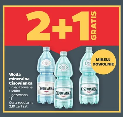 Woda mineralna gazowana Cisowianka promocja w Netto