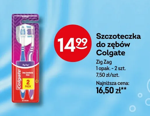 Szczoteczka do zębów Colgate Zig Zag 2-pak promocja w Żabka