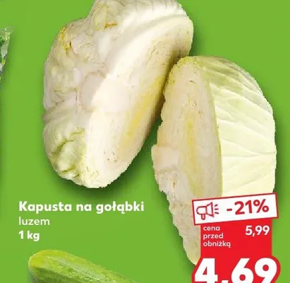 Kapusta na gołąbki luzem promocja w Kaufland
