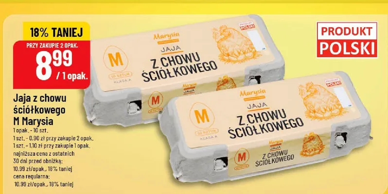 Jaja z chowu ściółkowego M promocja w POLOmarket
