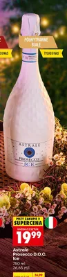 Wino Astrale Prosecco D.O.C. Ice półwytrawne białe promocja w Biedronka