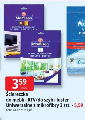 Ściereczka z mikrofibry do mebli i sprzętu RTV Mamison promocja w Leclerc