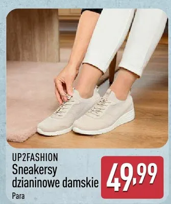 Sneakersy dzianinowe damskie promocja w Aldi