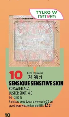 Rozświetlacz Sensique Sensitive Skin Luster Shot promocja w Drogerie Natura