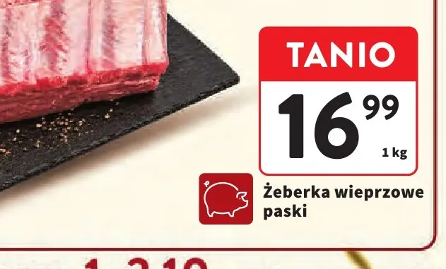 Żeberka wieprzowe paski promocja w Intermarche