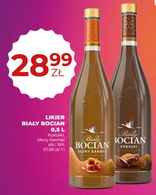 Likier Biały Bocian Kukułki promocja w Duży Ben