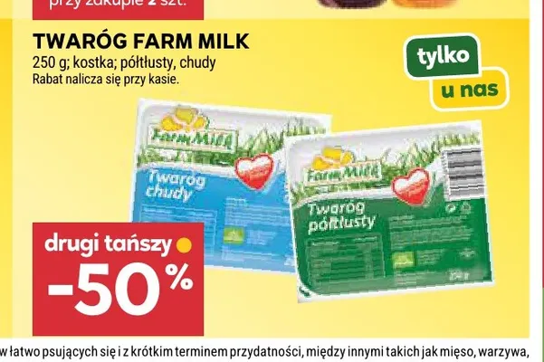 Twaróg Farm Milk chudy promocja w Stokrotka