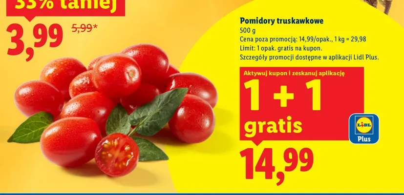 Pomidory truskawkowe promocja w Lidl