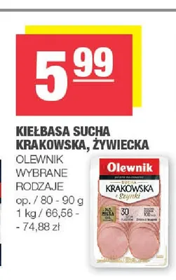 Kiełbasa sucha żywiecka Olewnik promocja w SPAR