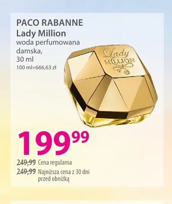 Woda perfumowana damska PACO RABANNE Lady Million promocja w Hebe