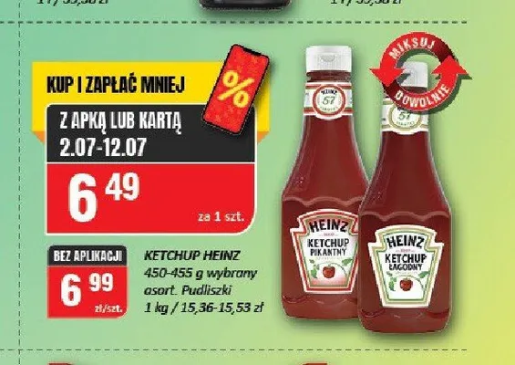 Ketchup pikantny Heinz promocja w Chorten