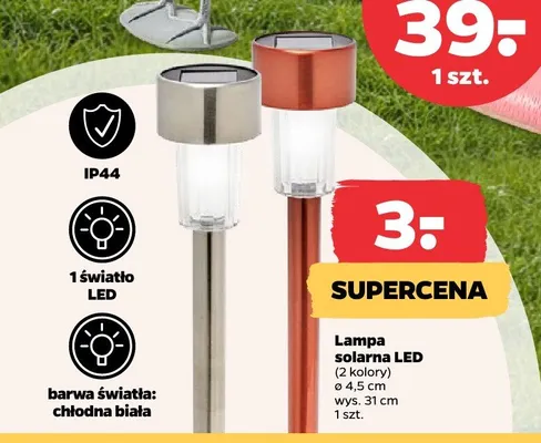 Lampa solarna LED promocja w Netto