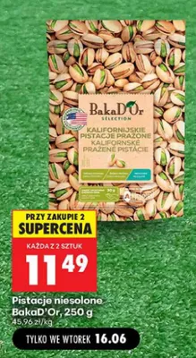 Pistacje niesolone BakaD'Or promocja w Biedronka