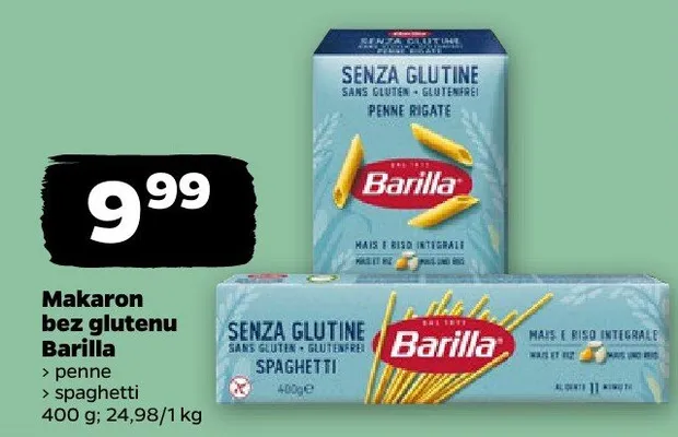 Makaron bezglutenowy różne rodzaje promocja w Netto