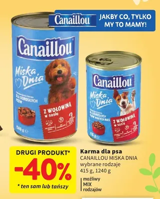 Karma dla psa Miska Dnia wybrane rodzaje promocja w Intermarche