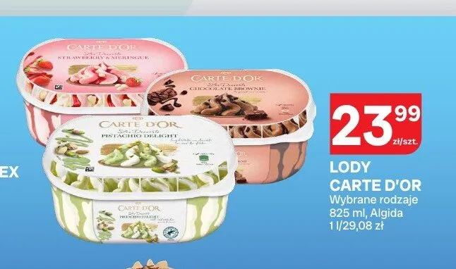 Lody Carte D'Or Pistachio Delight promocja w Chorten
